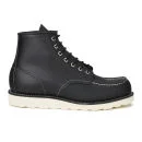 Red Wing Men's 6 Inch Classic Moc Toe Leather Lace-Up Boots - Black