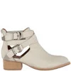 Jeffrey Campbell Women's Everly Leather Ankle Boots - Off White - Image 1