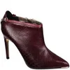 Ted Baker Women's Navlig Leather Pointed Heeled Ankle Boots - Dark Red Snake - Image 1