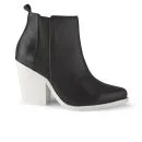Sol Sana Women's Toni Leather Heeled Ankle Boots - Black/White Sole