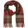 Barbour Unisex Country Check Scarf - Olive/Red - Image 1