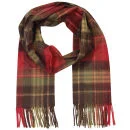 Barbour Unisex Country Check Scarf - Olive/Red