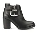 Ravel Women's Montana Leather Heeled Ankle Boots - Black