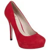 Miss KG Women's Cara Heeled Suedette Court Shoes - Red - Image 1