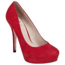 Miss KG Women's Cara Heeled Suedette Court Shoes - Red Image 1