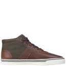 Polo Ralph Lauren Men's Hanford Mid Leather Trainers - Mahogany/Olive