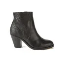 Hudson London Women's Slade Snake Leather Heeled Ankle Boots - Black