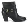 Lauren Ralph Lauren Women's Maeve Milled Vachetta Leather Heeled Ankle Boots - Black - Image 1