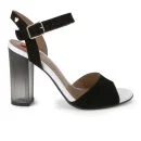 Love Moschino Women's 'Made in Italy' Glass Heeled Sandals - Black