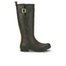 Joules Women's Welly Print Wellies - Green Fox Image 1
