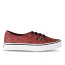 Vans Women's Authentic Snake Print Trainers - True Red