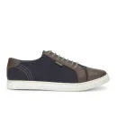 Barbour Men's Capulet Leather Trainers - Navy Image 1