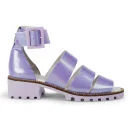 Miista Women's Penny Pearlescent Leather Sandals - Lavender Image 1