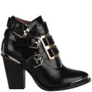 Jeffrey Campbell Women's Hyatt Buckle Leather Ankle Boots - Black Image 1