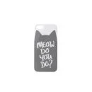 Alphabet Bags 'Meow Do You Do?' iPhone 5/5S Case - White/Grey Image 1