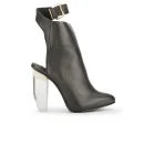 Miista Women's Roberta Perspex Heeled Leather Ankle Boots - Black