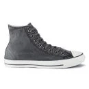 Converse Men's Chuck Taylor All Star Washed Canvas Hi-Top Trainers - Converse Black