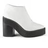 Sol Sana Women's Wyatt Leather Platform Ankle Boots - White - Image 1