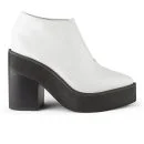 Sol Sana Women's Wyatt Leather Platform Ankle Boots - White