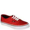 Vans Kids' Authentic Canvas Trainers - Glitter Red - Image 1