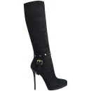Love Moschino Women's Suede Knee High Boots - Black