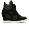 Ash Women's Cool Suede Wedged Hi-Top Trainers - Black - Image 1