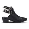 Senso Women's Levi Buckle Croc Leather Ankle Boots - Black - Image 1