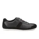 Paul Smith Shoes Men's Fuzz Leather Trainers - Black Mono Lux