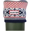 Hunter Women's Fairisle Pattern Cuff Welly Socks - Multi Red/Navy - Image 1