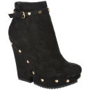 Love Moschino Women's Suede Heeled Boots - Black