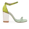Opening Ceremony Women's Jindo Ankle Strap Leather Heeled Sandals - Tetra/Mint - Image 1