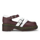 Dr. Martens x Agyness Deyn Women's Contrast Strap Leather Shoes - Cherry Red/White Image 1