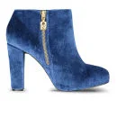Kat Maconie Women's Camilla Velvet Heeled Ankle Boots - Marinho Blue