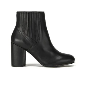 Ash Women's Feeling Leather Heeled Boots - Black
