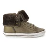 Ash Women's Vanna Hi-Top Leather and Shearling Trainers - Bronze - Image 1