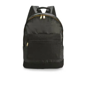 Mi-Pac Gold Satin Mesh Backpack - Black Image 1