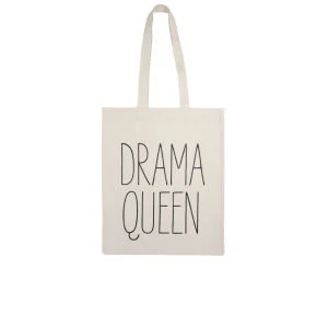Alphabet Bags 'Drama Queen' Tote Bag - White