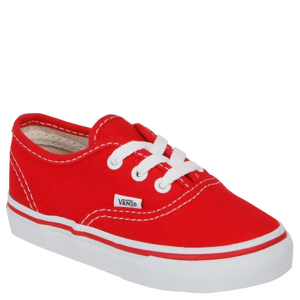 Vans Toddler Authentic Canvas Trainer - Red Image 1