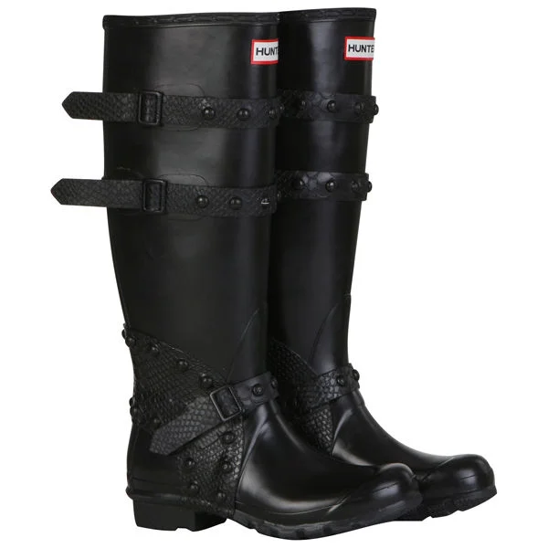 Hunter Women's Limited Edition Tall Festival Wellies - Black Image 1
