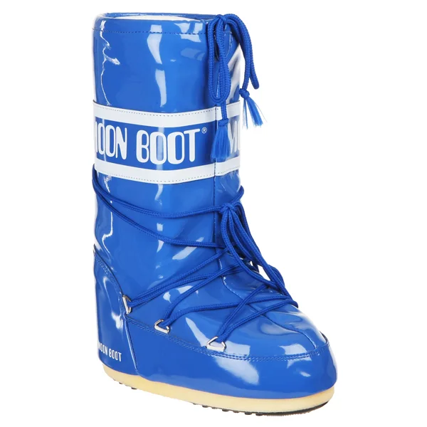 Moon Boot Women's Vinyl Boots - Light Blue Image 1