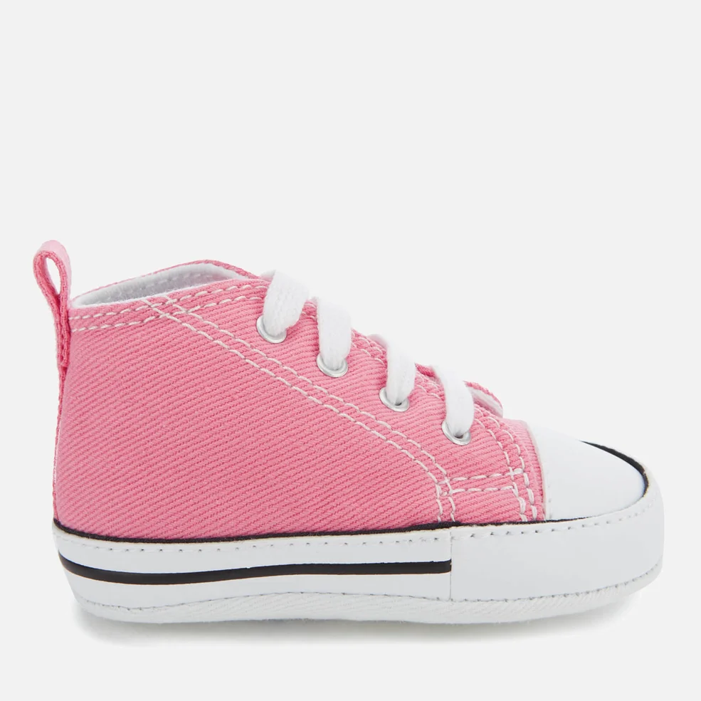 Converse Babies Chuck Taylor First Star Hi-Top Trainers - Pink Image 1