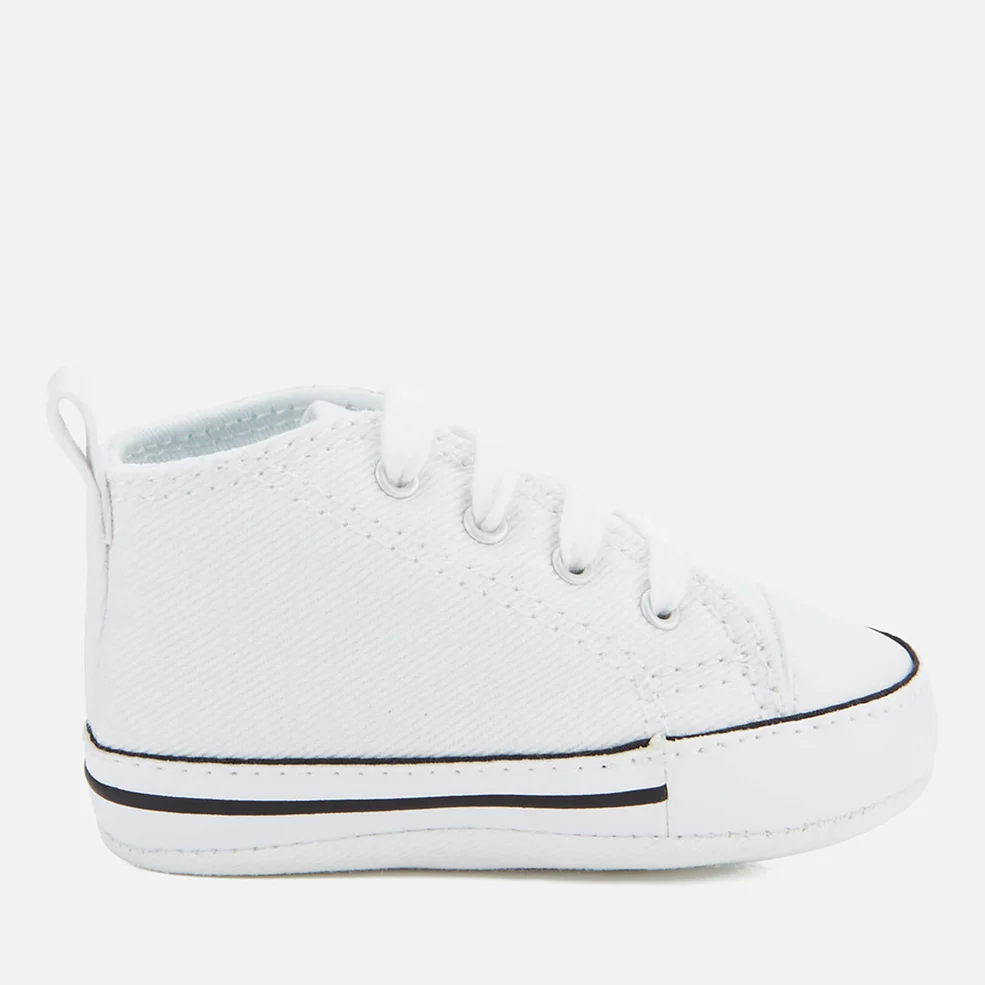 Converse Babies Chuck Taylor First Star Hi-Top Trainers - White Image 1