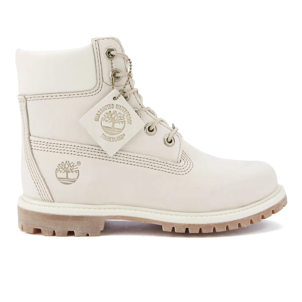 Timberland Women's 6 Inch Premium Boots - Winter White Waterbuck Image 1