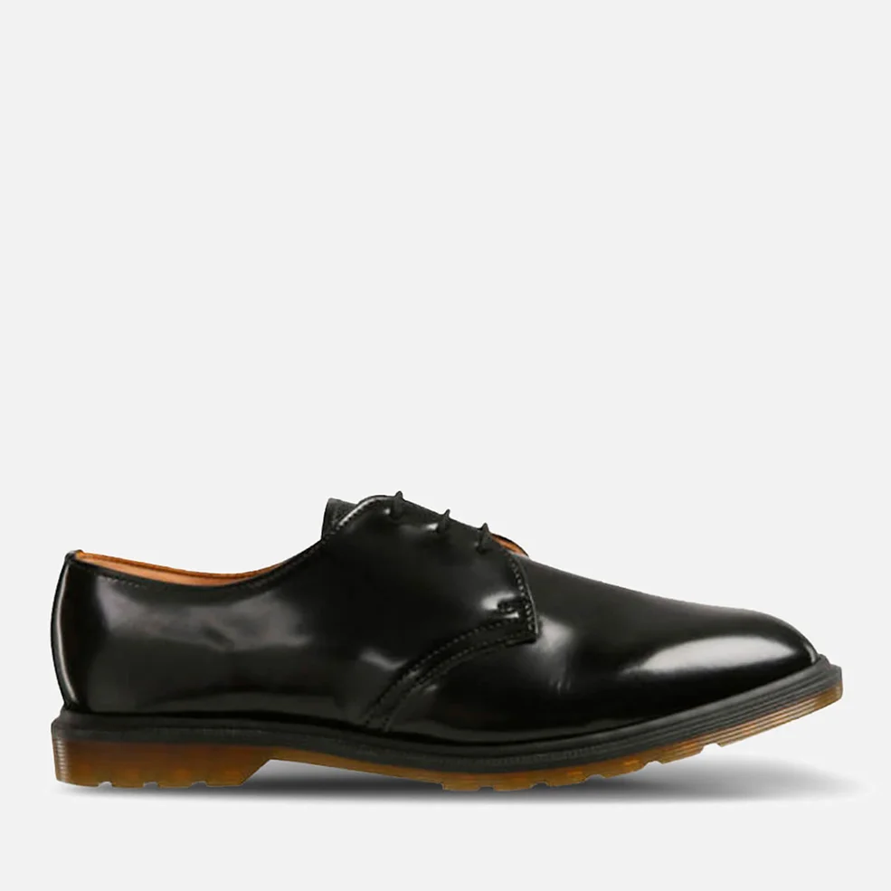 Dr. Martens Men's 'Made in England' Steed 3-Eye Leather Shoes - Black Polished Smooth Image 1
