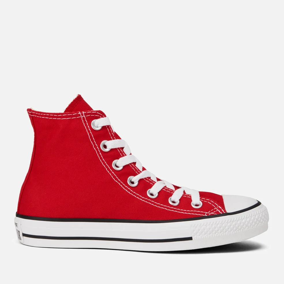 Converse All Star Canvas Hi-Top Trainers - Red Image 1