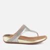 FitFlop Women's Banda Micro-Crystal Leather Toe Post Sandals - Pale Gold - Image 1