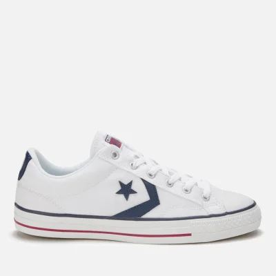 Converse Men's Cons Star Player Canvas Trainers - White/White/Navy