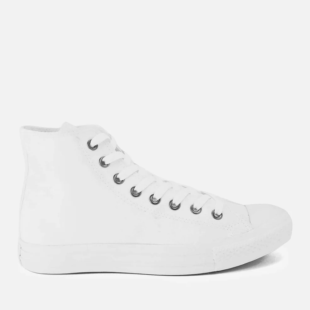 Converse Unisex Chuck Taylor All Star Canvas Hi-Top Trainers - White Monochrome Image 1