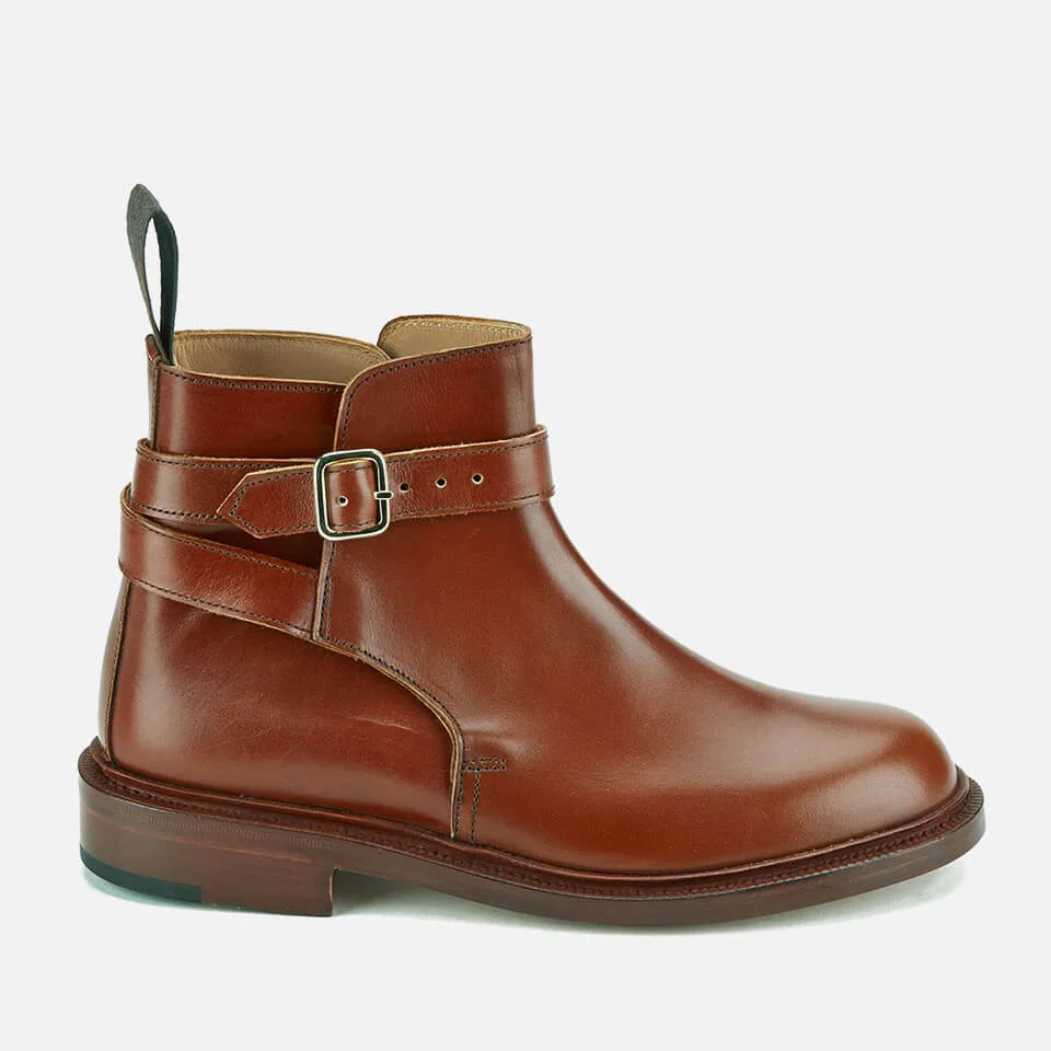 Knutsford by Tricker's Women's Leather Buckle Detail Ankle Boots - Marron Image 1