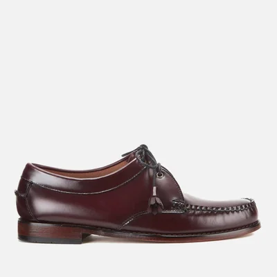 Bass Weejuns Men's Lace Up Leather Loafers - Wine